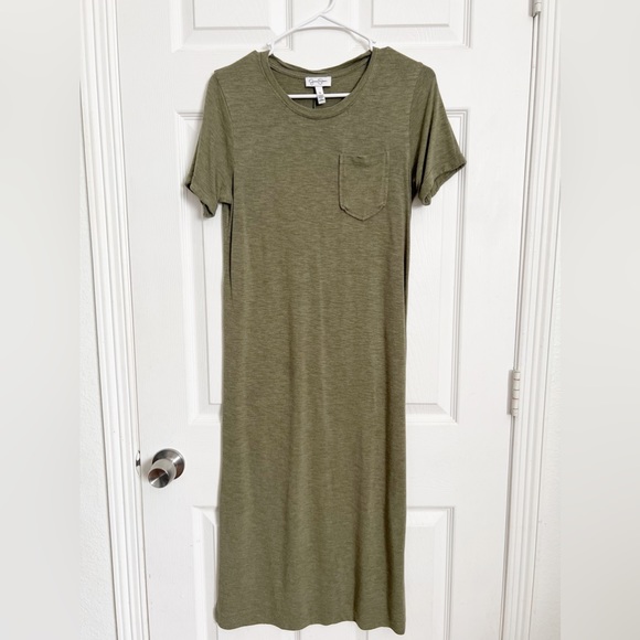 Jessica Simpson | Olive Green Tee Shirt Dress - Picture 2 of 8